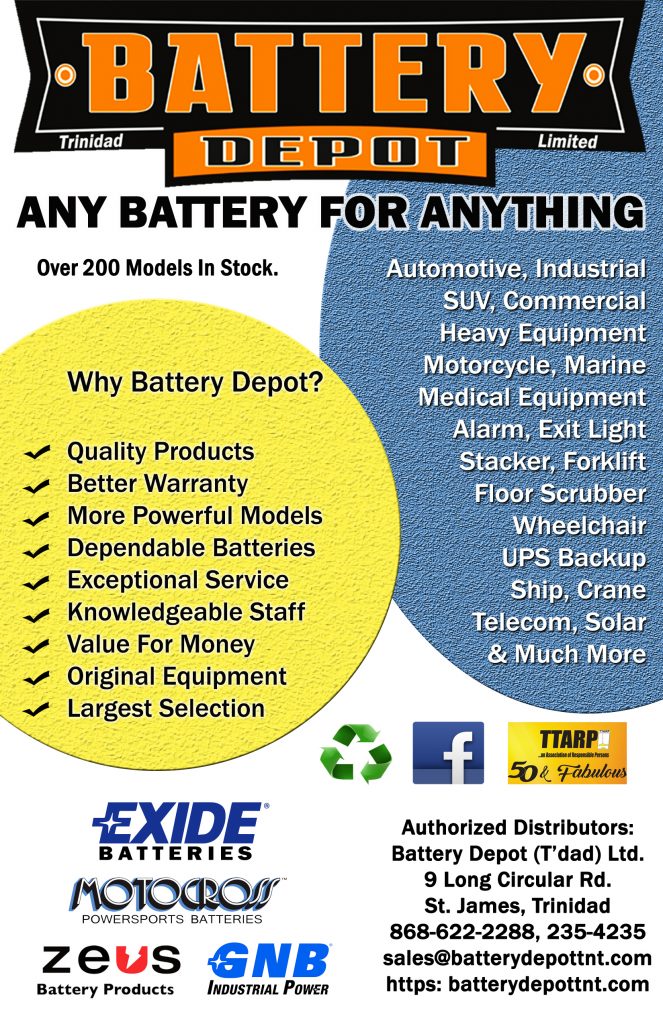 Battery Depot Trinidad Limited ANY BATTERY FOR ANYTHING!